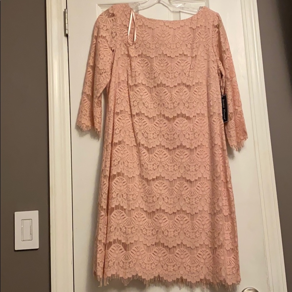 Pink lace dress